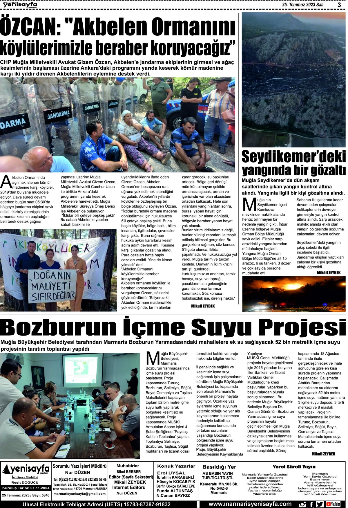 25.07.2023 tarihli gazetemiz