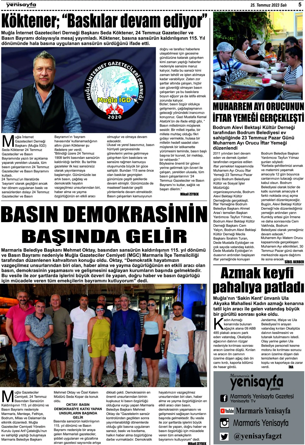 25.07.2023 tarihli gazetemiz
