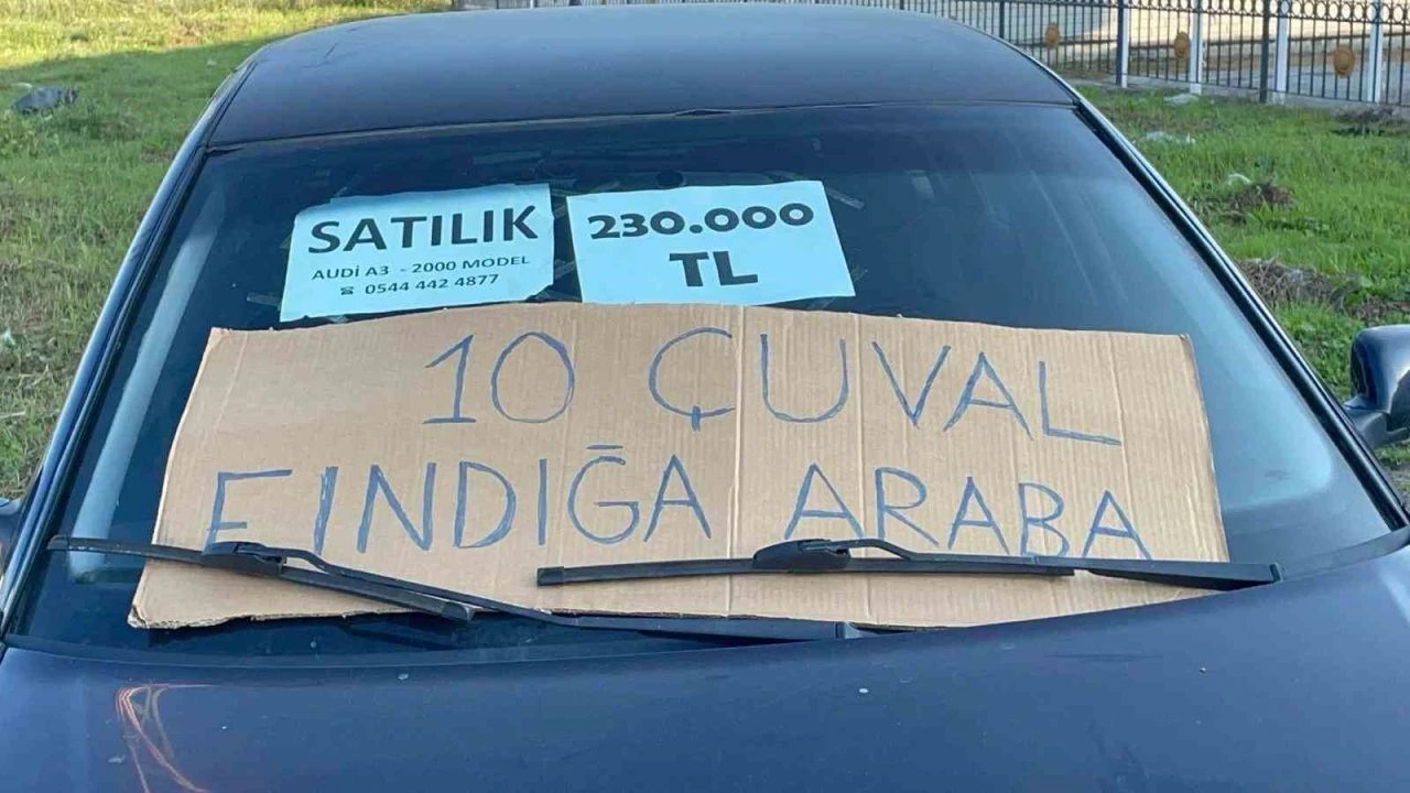 10 çuval fındık getirene araba
