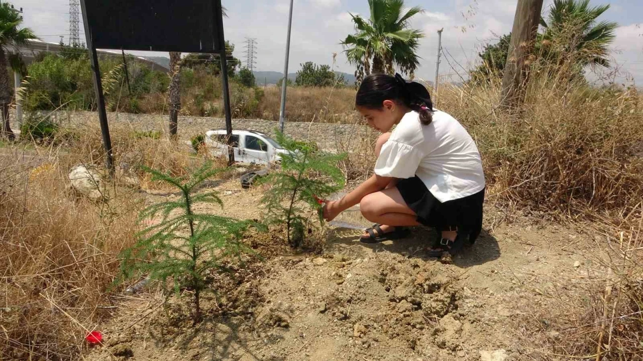10 yaşındaki Elif’in fidan sevgisi hüsranla sonuçlandı
