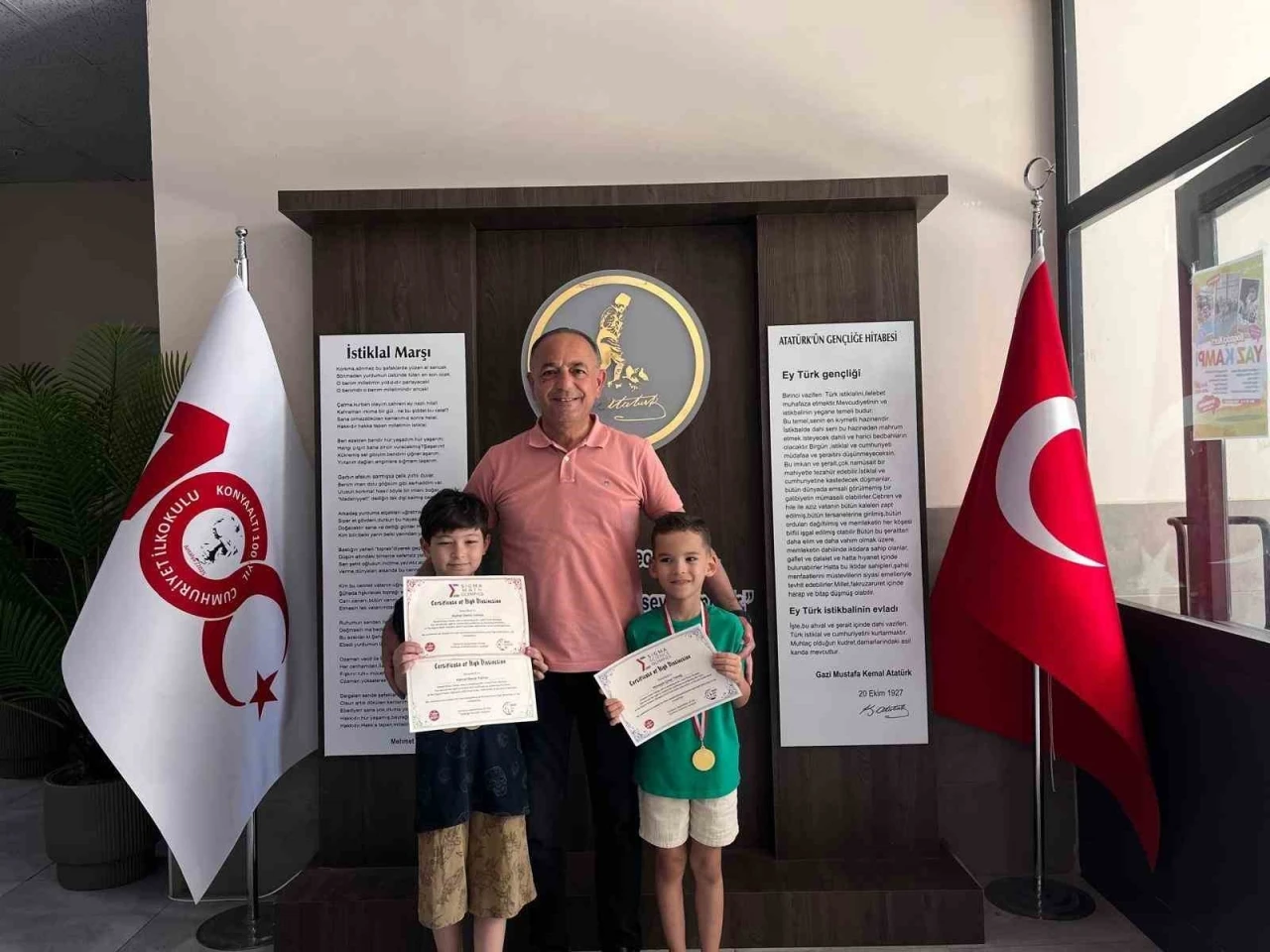 100. Yıl Cumhuriyet İlkokulu öğrencilerinden uluslararası başarı
