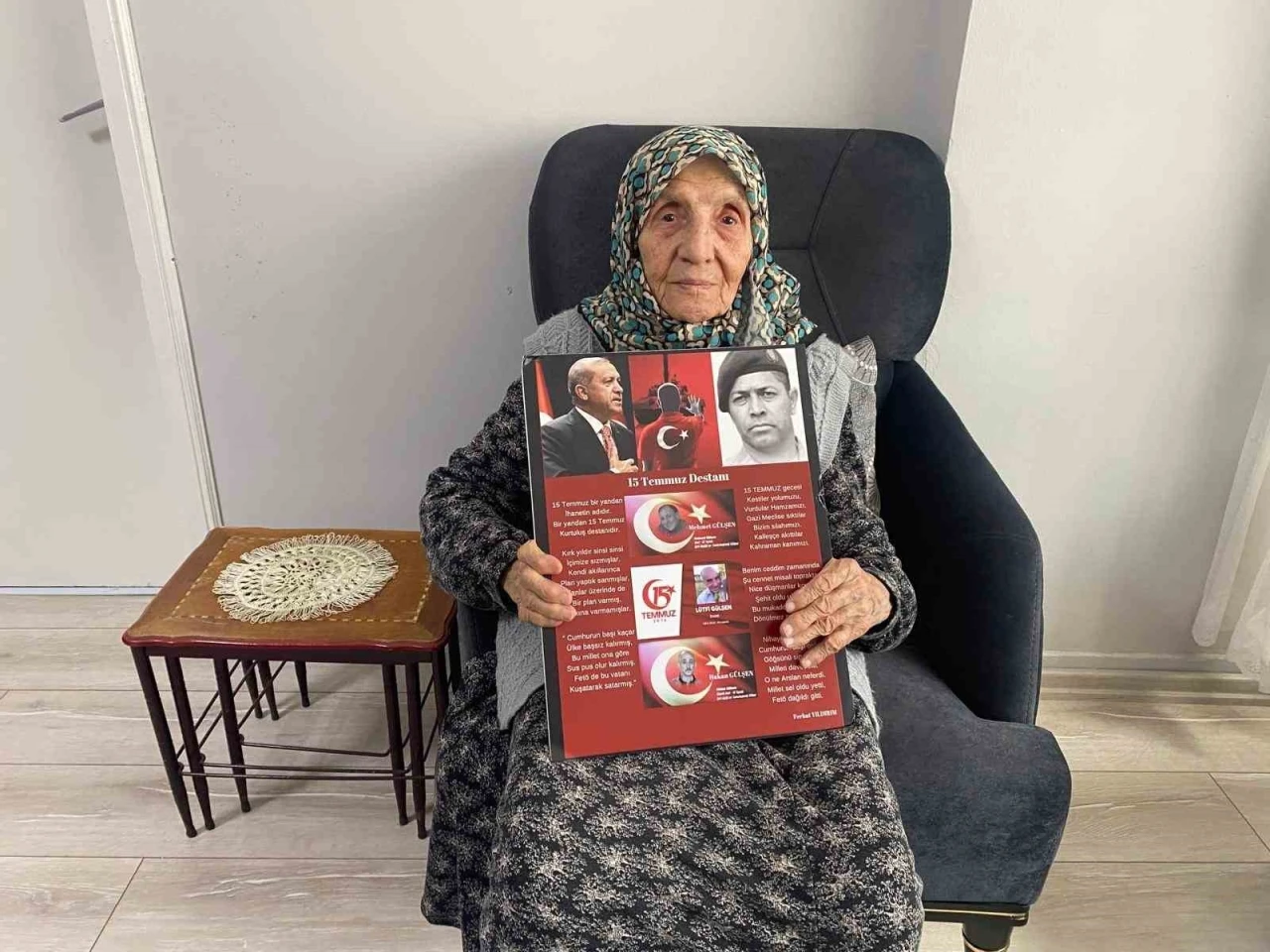 15 Temmuz’da 2 oğlu ve damadını şehit veren 99 yaşındaki Muzaffer Gülşen’in gözyaşları dinmiyor