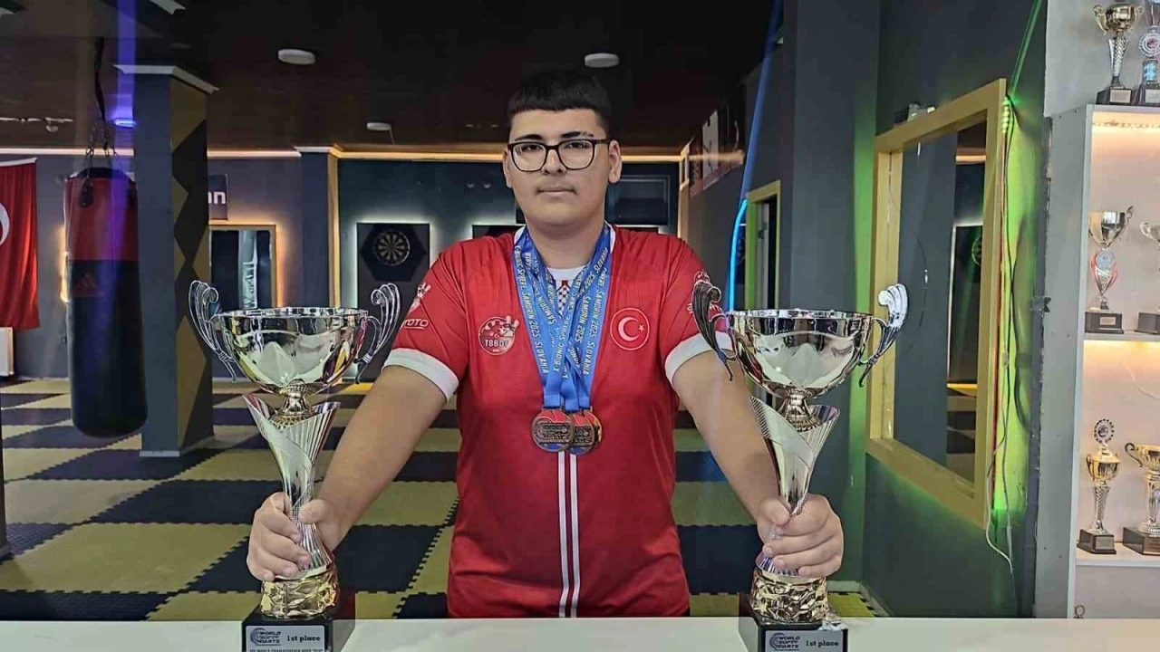 15 yaşındaki milli dart sporcusu Atasayar’dan önemli başarılar
