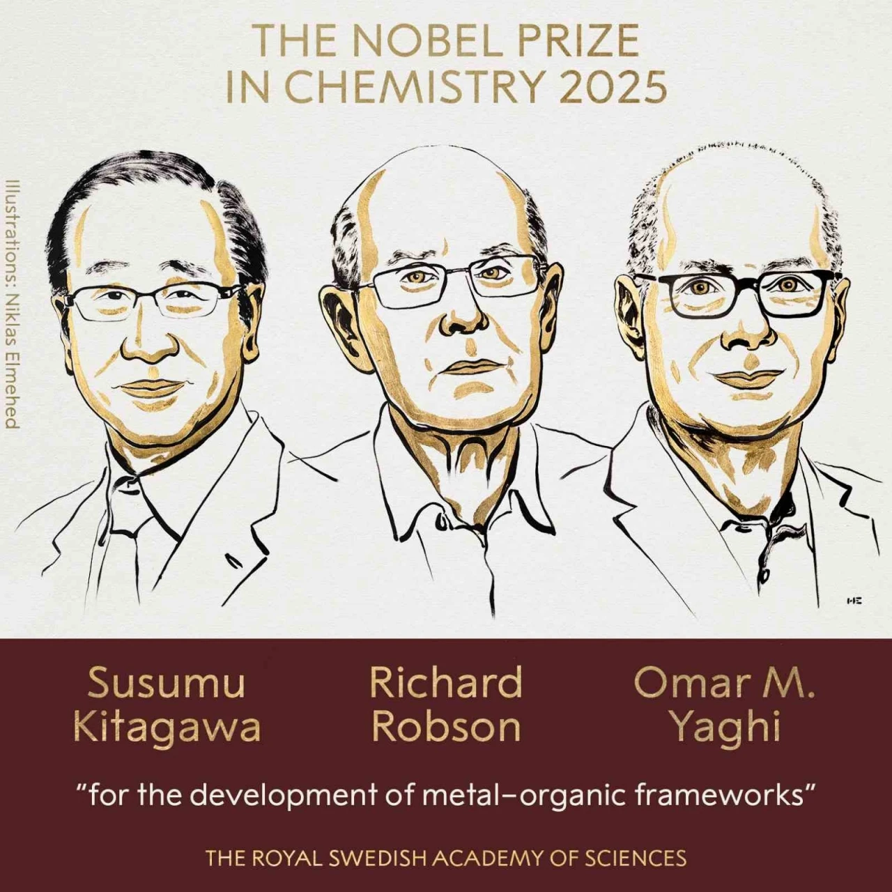 2025 Nobel Kimya Ödülü’nün sahipleri belli oldu
