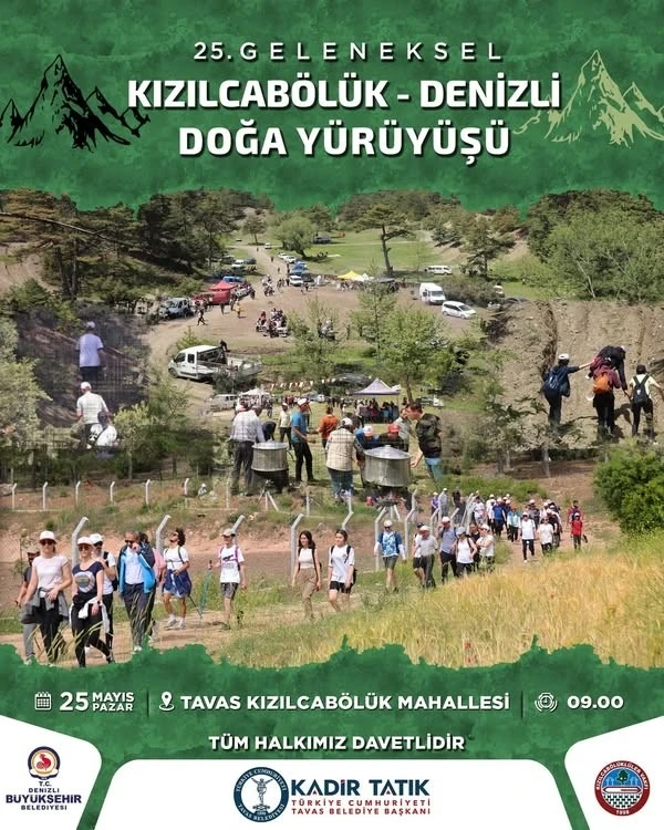 25. Geleneksel Kızılcabölük-Denizli Doğa Yürüyüşüne sayılı günler kaldı
