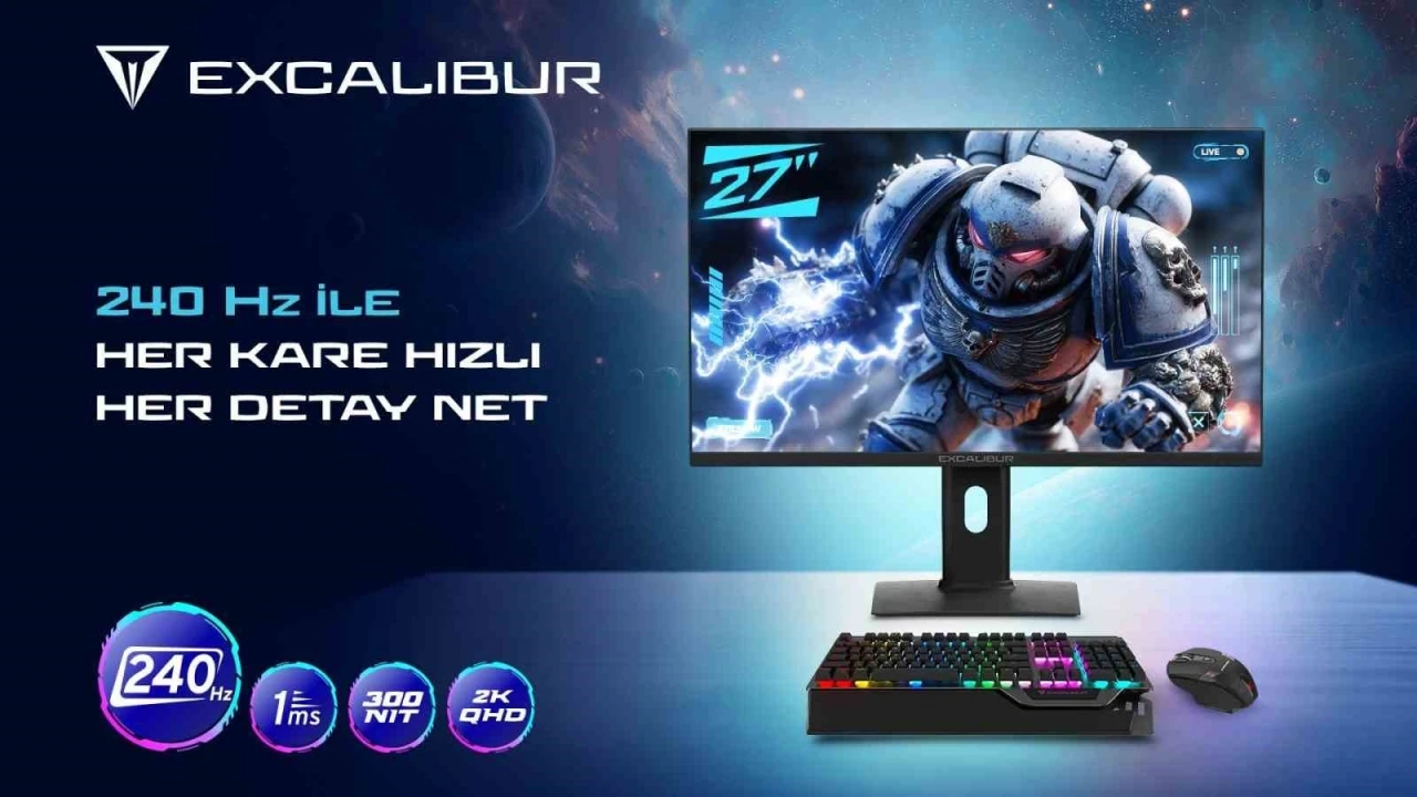 2K &ccedil;&ouml;z&uuml;n&uuml;rl&uuml;k ve 240 Hz yenileme hızına sahip yeni oyuncu monit&ouml;r&uuml; tanıtıldı

