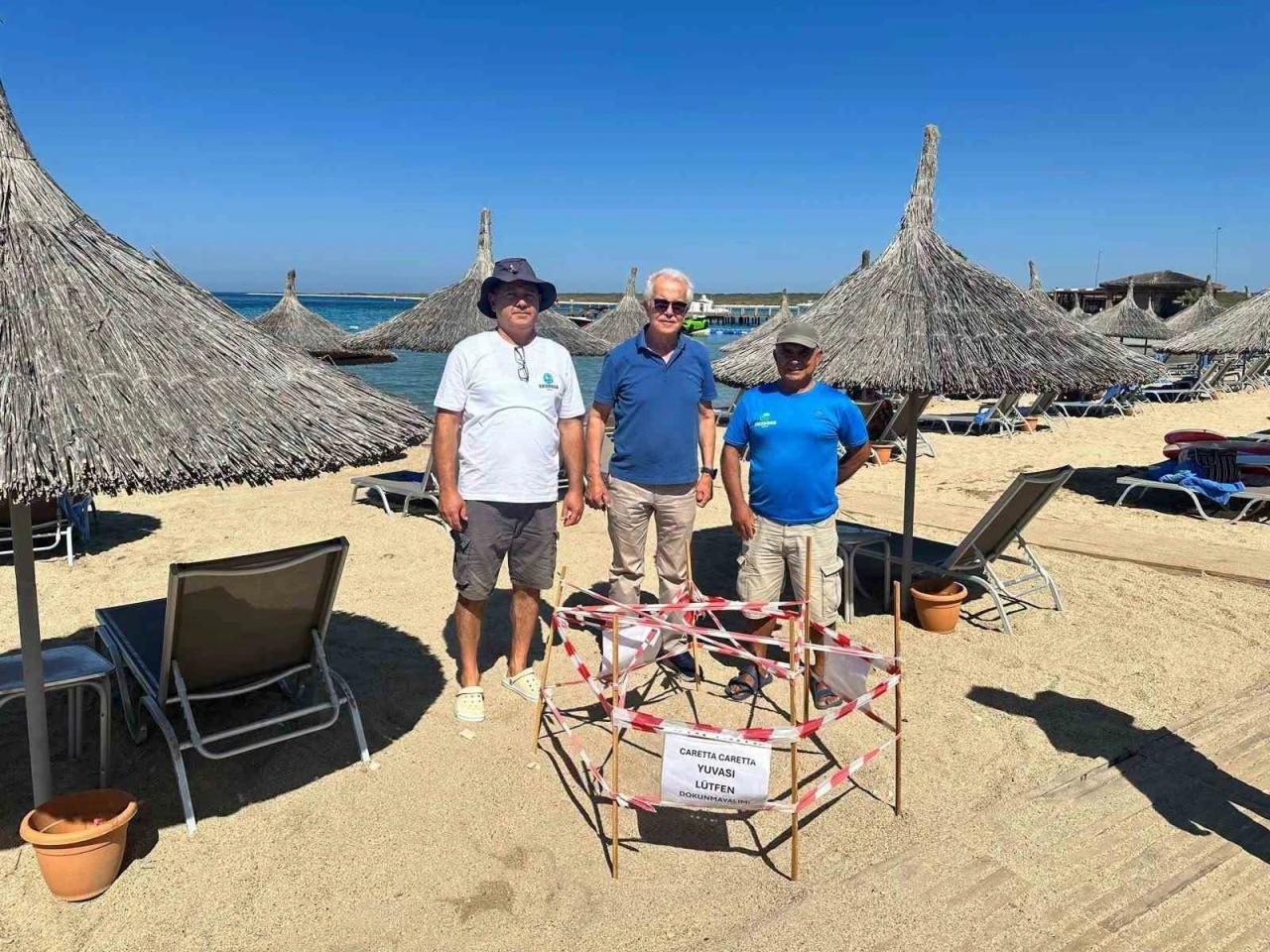 5 yıl sonra aynı plaja d&ouml;nen caretta Didim&rsquo;de yeniden yuva yaptı
