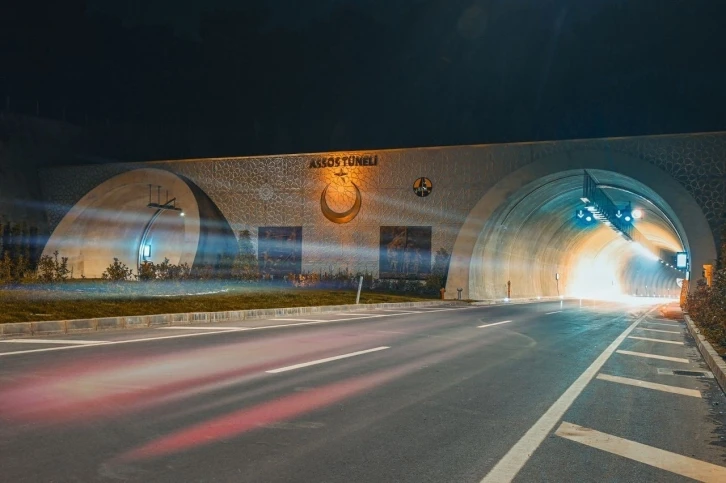 50 dakikalık yolu 5 dakikaya d&uuml;ş&uuml;ren Assos ve Troya T&uuml;nelleri 1 yaşında
