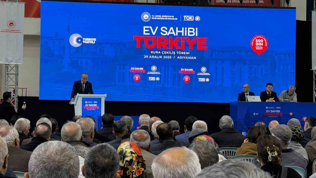 500 Bin Sosyal Konut Projesi ilk kurası Adıyaman&rsquo;da &ccedil;ekildi
