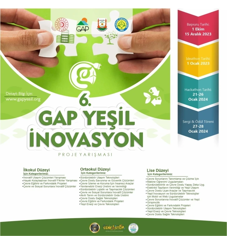 6’ncı GAP Yeşil İnovasyon Proje Yarışması başvuruları başladı