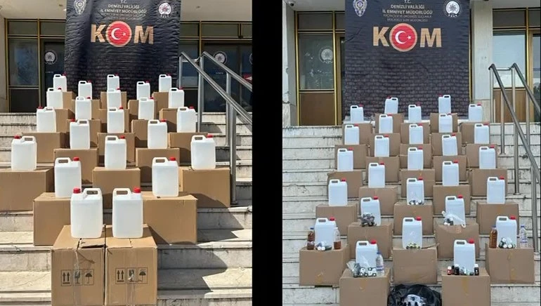 8.8 ton sahte alkol ele geçiren polis 18 milyonluk vergi kaybını önledi
