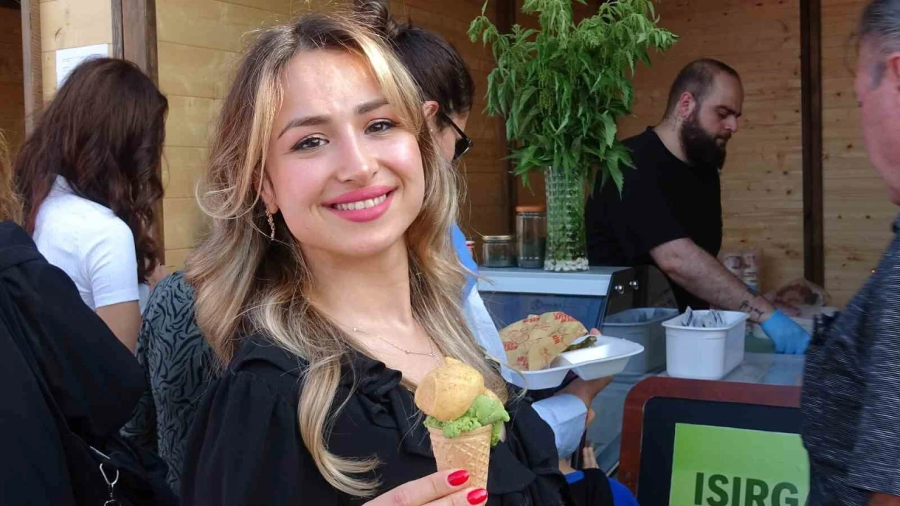 8. Samsun Yöresel Ot Yemekleri Festivali başladı, ısırganlı dondurma dikkat çekti

