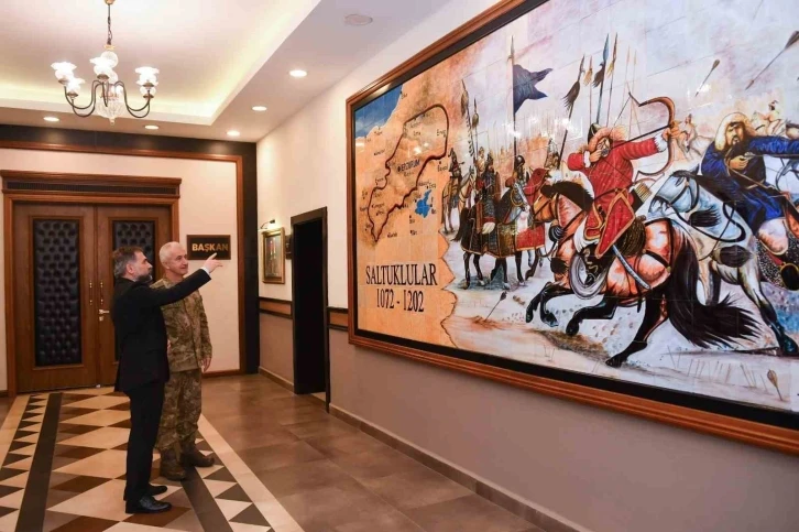 9. Kolordu Komutanı T&uuml;mgeneral Tevfik Algan&rsquo;dan Yakutiye&rsquo;ye ziyaret
