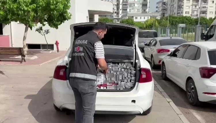 Adana’da 1 milyon 200 bin TL’lik kaçak sigara ele geçirildi: 2 tutuklama