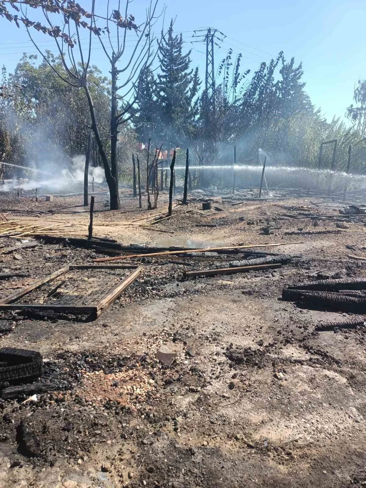Adana’da tarım işçilerinin kaldığı 4 çadır yandı
