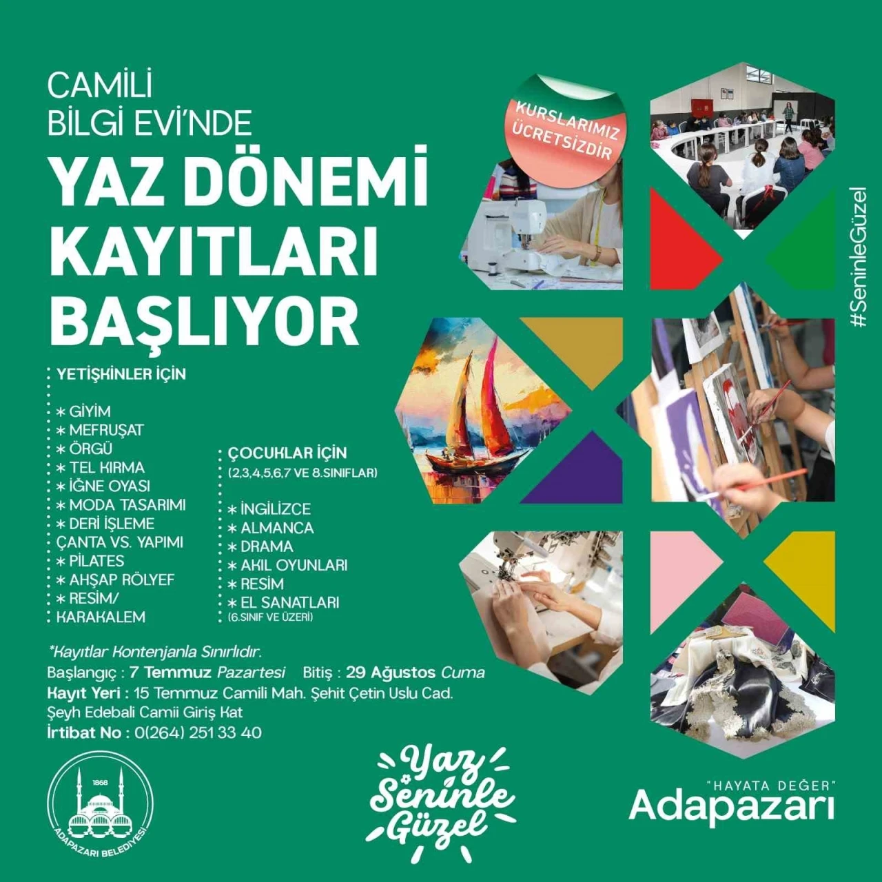 Adapazarı’nda eğitim ve eğlence bir arada
