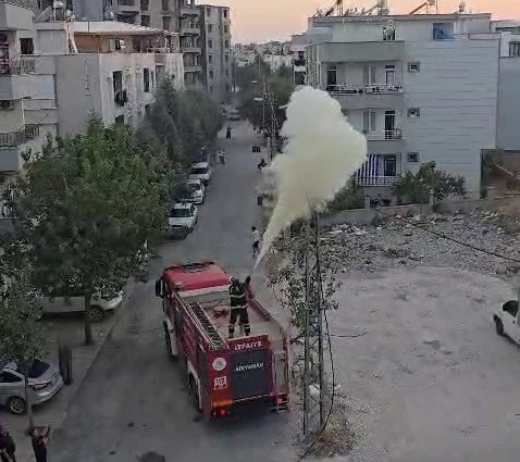 Adıyaman’da elektrik hattında yangın çıktı
