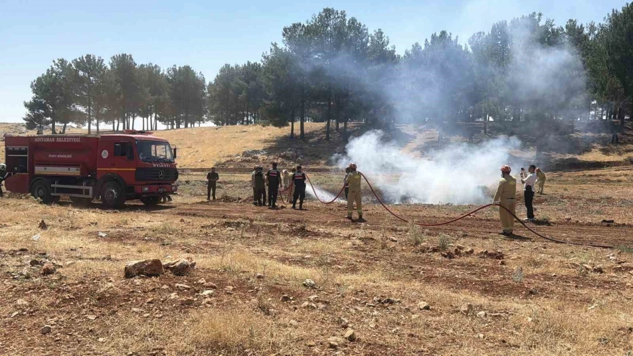 Adıyaman&rsquo;da kuraklık ve orman yangını tatbikatı d&uuml;zenlendi
