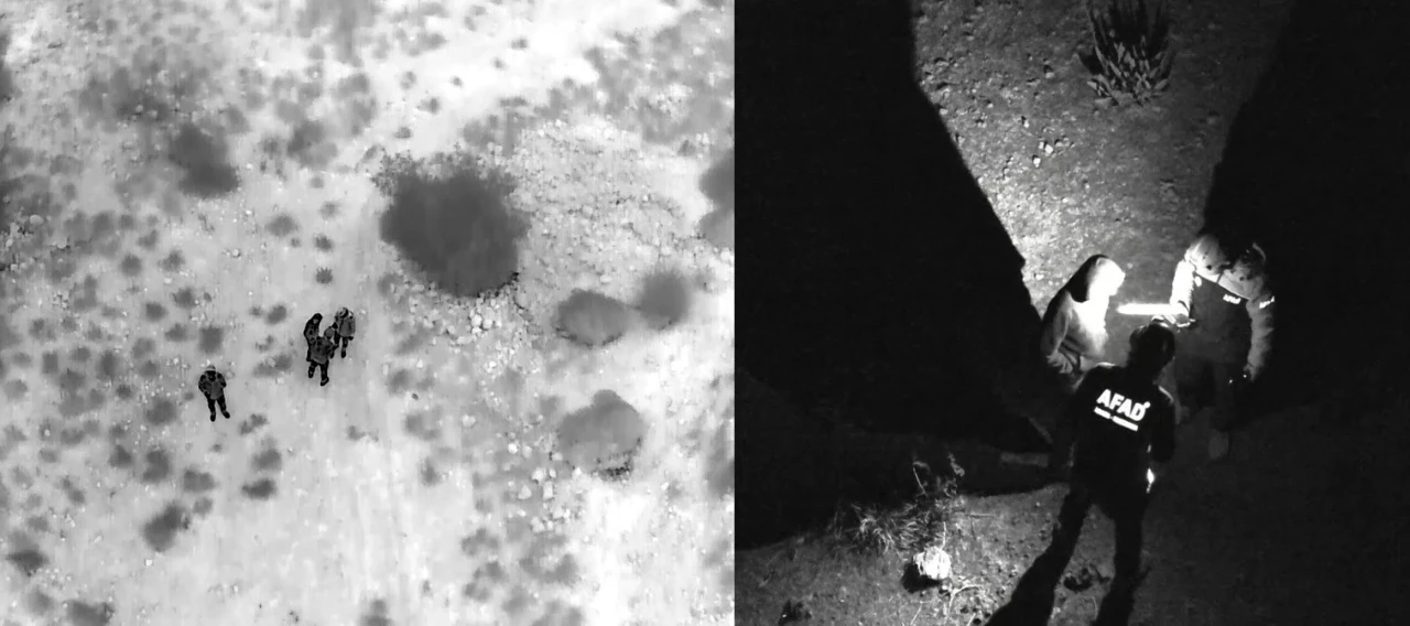 AFAD ekipleri kayıp zihinsel engelli vatandaşı termal kameralarla buldu
