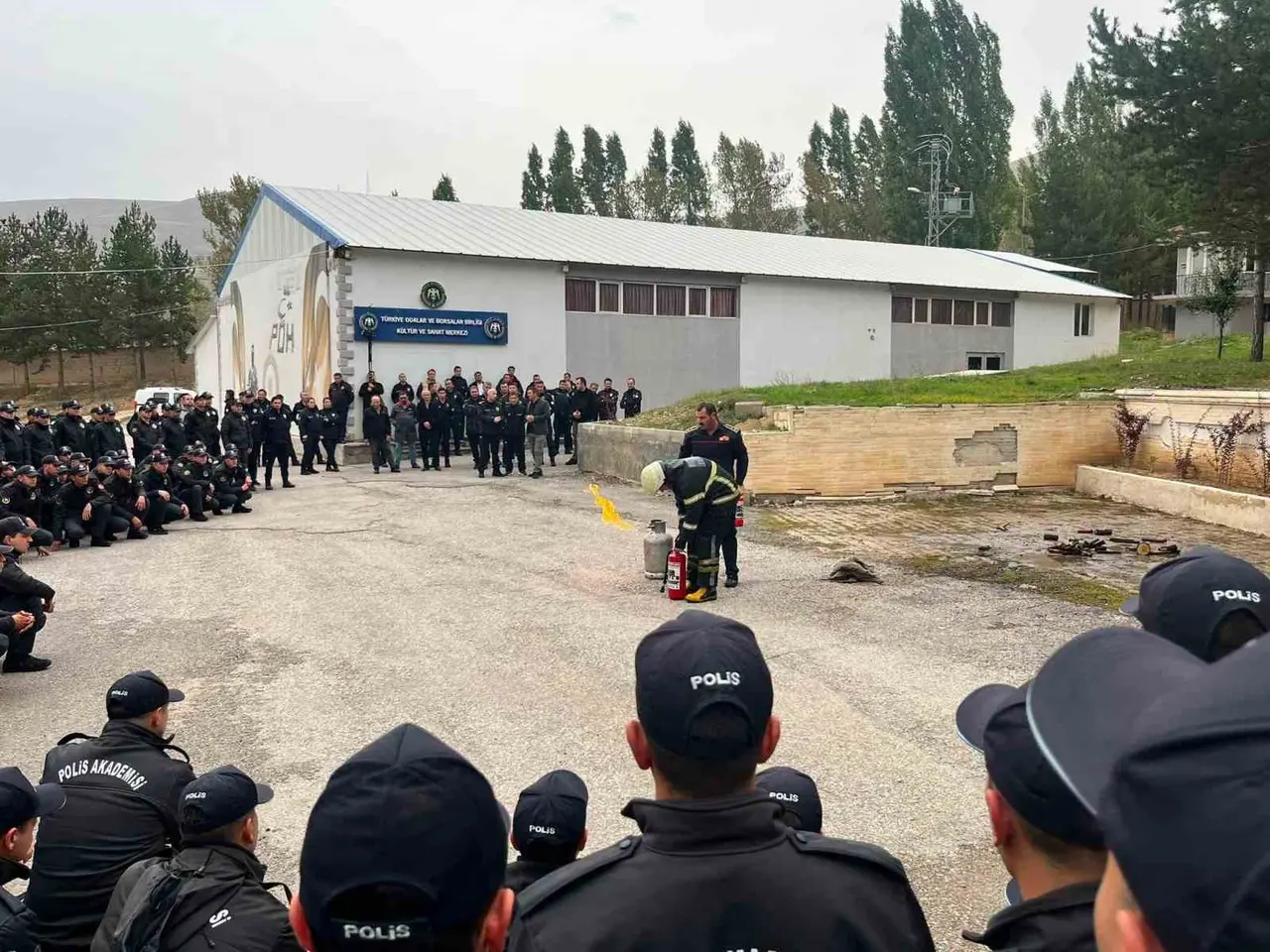 Bayburt POMEM’de yangın tatbikatı yapıldı