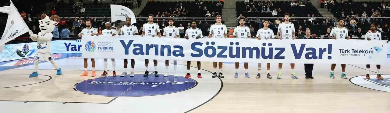 Türk Telekom COP31 mesajını Avrupa basketbol sahnesine taşıdı: "Yarına sözümüz var"