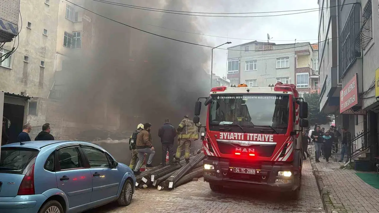Bahçelievler’de inşaatta yangın paniği