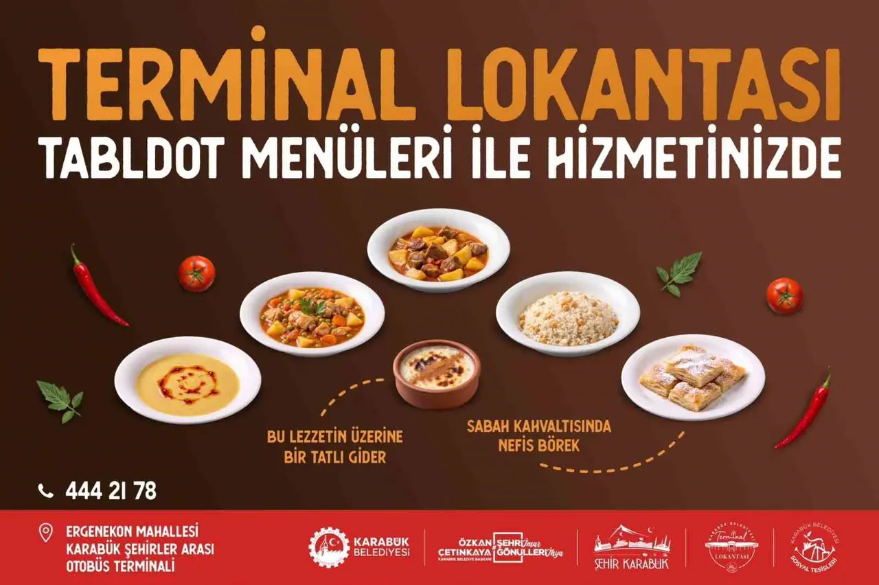 Karabük Belediyesi Terminal Lokantası’nda tabldot menü dönemi