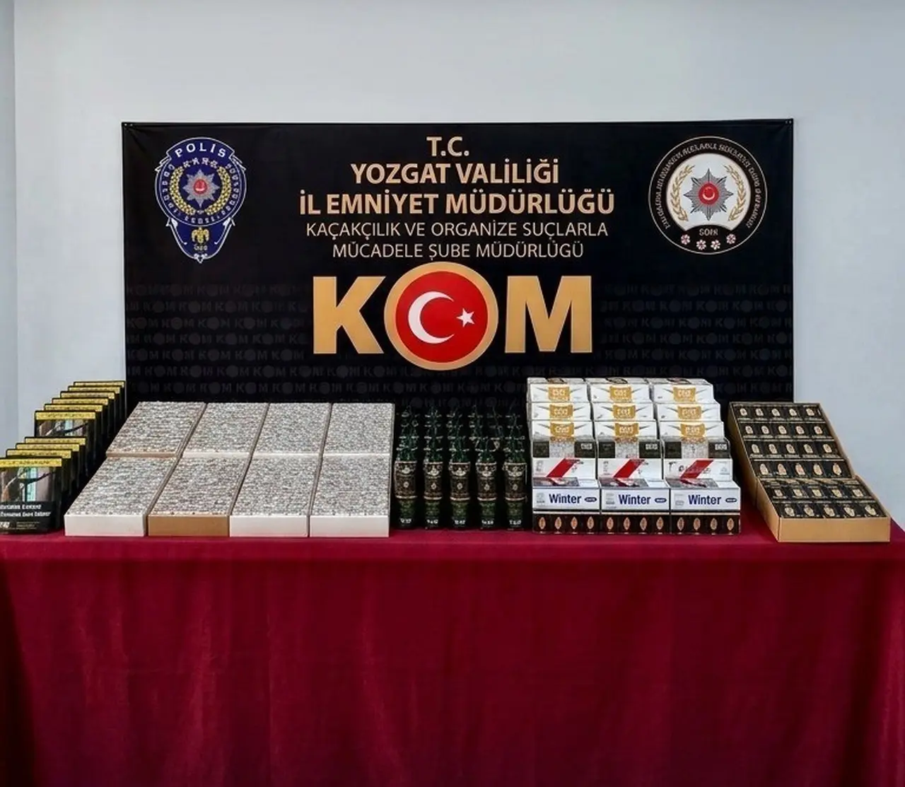 Yozgat’ta 35 bin makaron ele geçirildi
