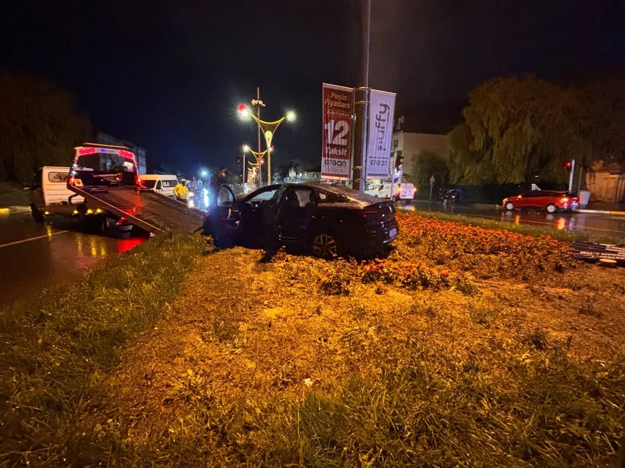 Erzincan’da sağanak yağış sonrası trafik kazası: 3 yaralı