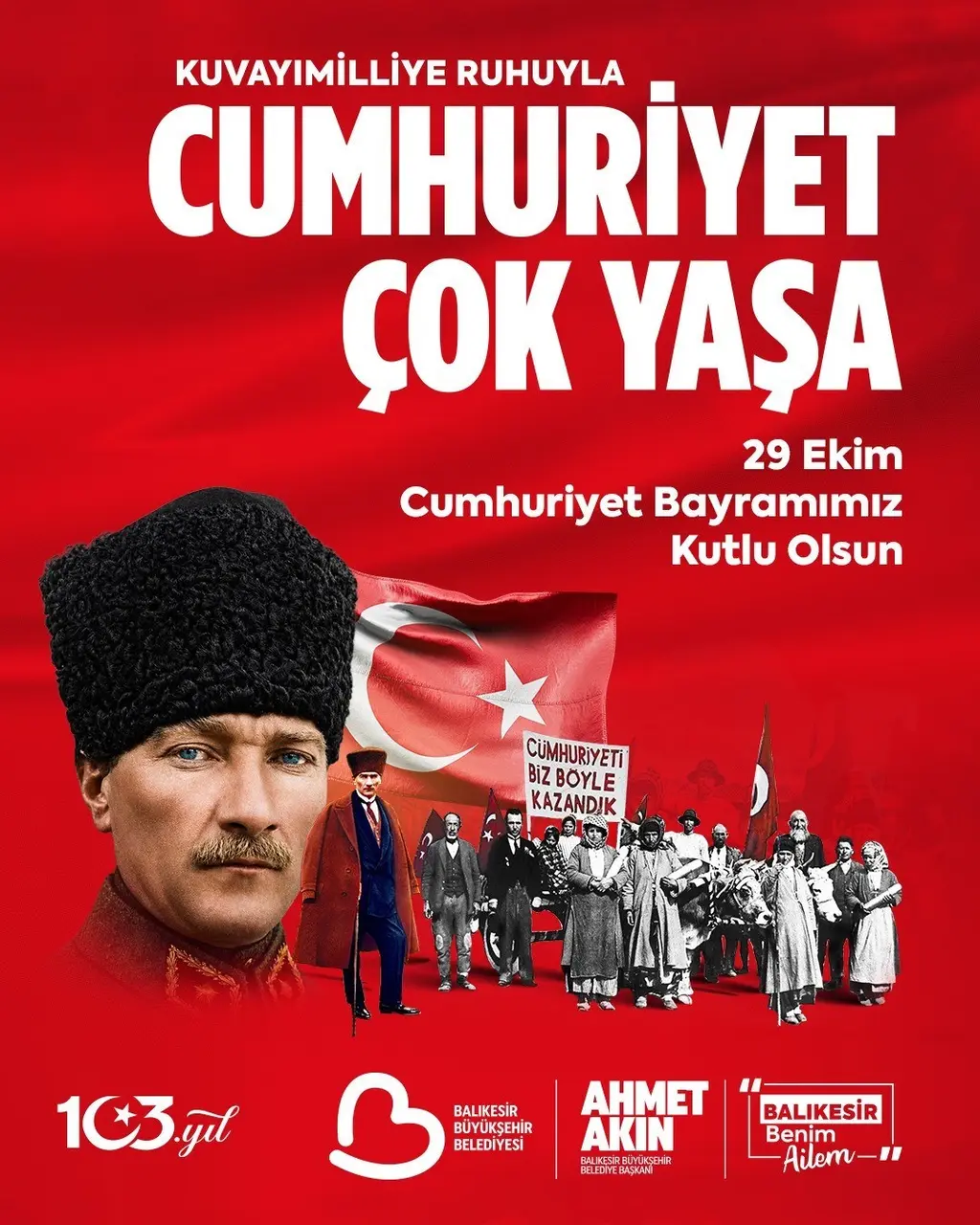 Başkan Ahmet Akın; "Cumhuriyet bilhassa kimsesizlerin kimsesidir"