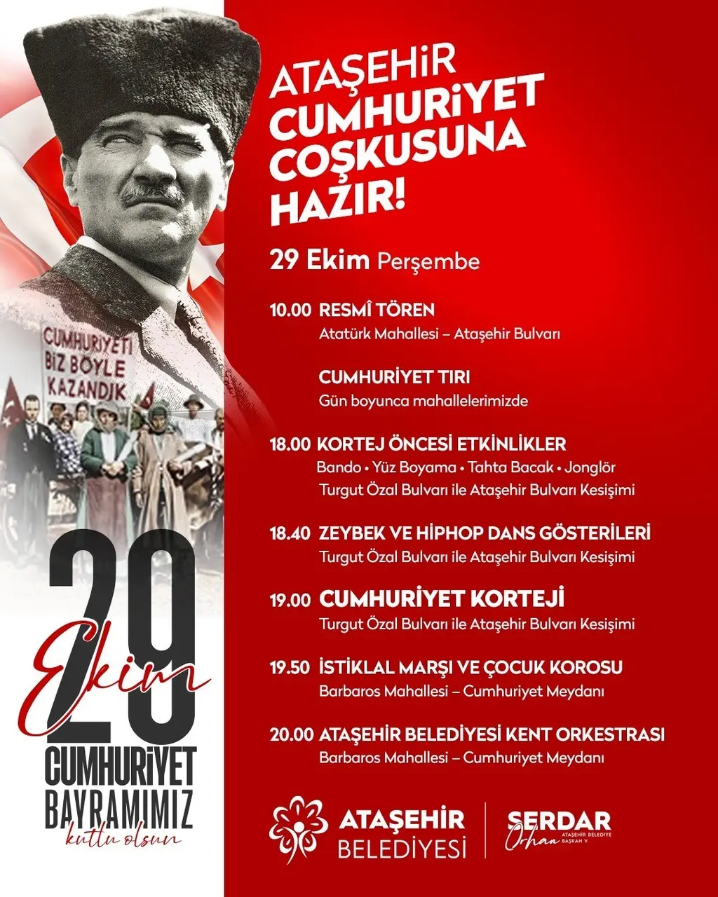 Ataşehir’de Cumhuriyet coşkusu Sinan Akçıl’la beraber sokaklara taşacak