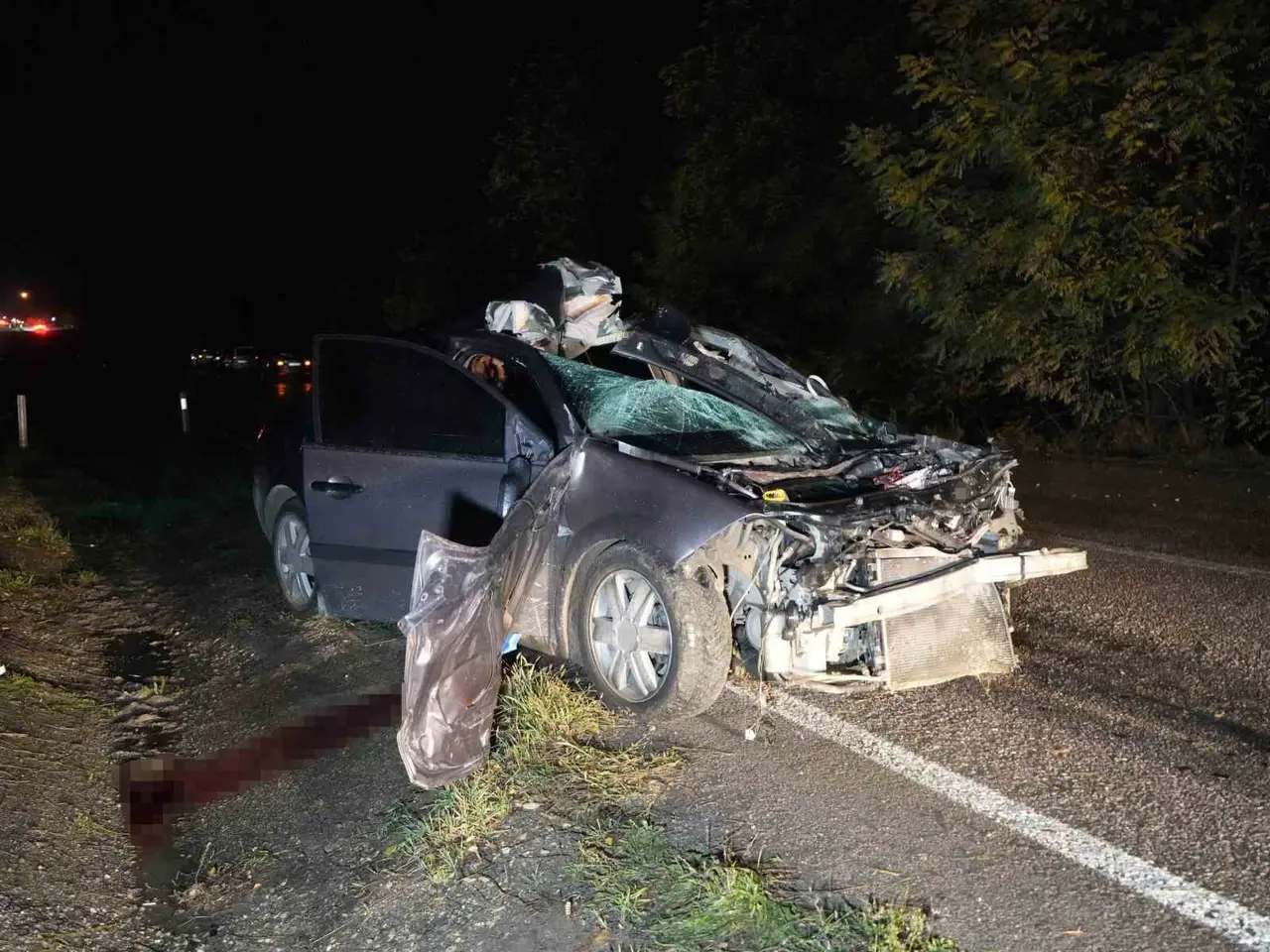 Büyükbaş hayvana çarpan otomobilin sürücüsü hayatını kaybetti