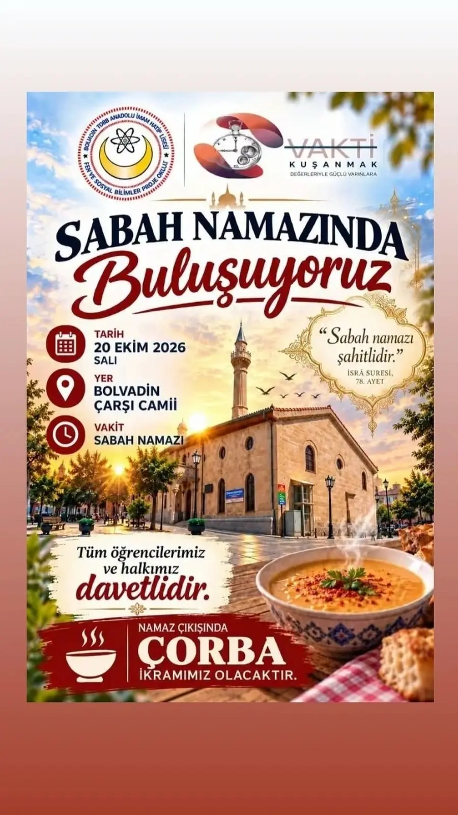 Bolvadin’de Vakti Kuşanmak Projesi devam ediyor