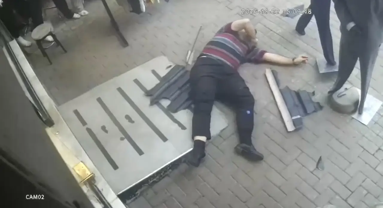 Kediyi kurtarmak isteyen eğitimci yere böyle çakıldı