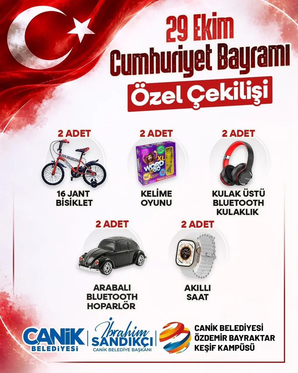 Canik Belediyesi’nden Cumhuriyet Bayramı hediyesi