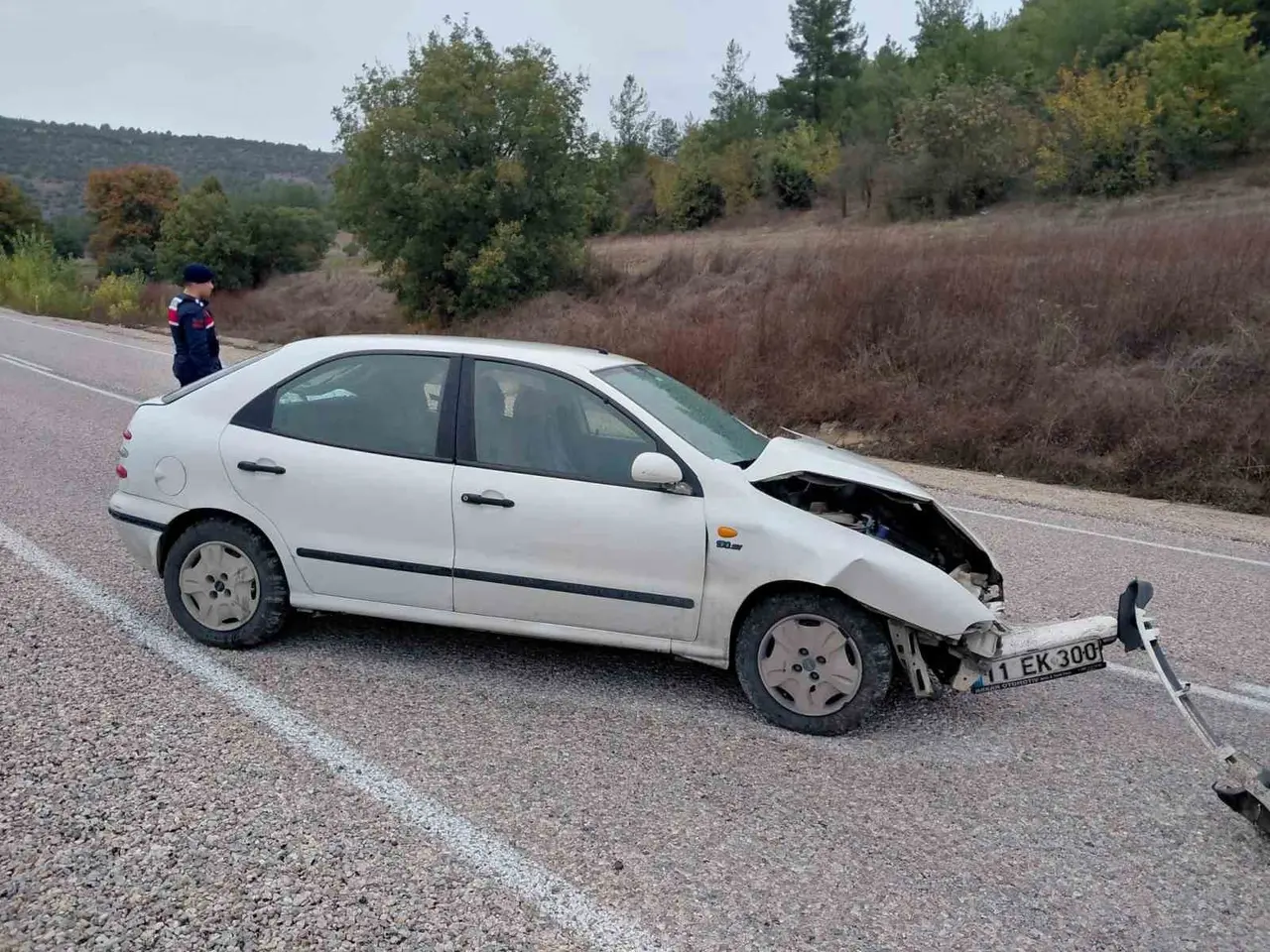 Bilecik’te yağış kazaya neden oldu: 1 yaralı