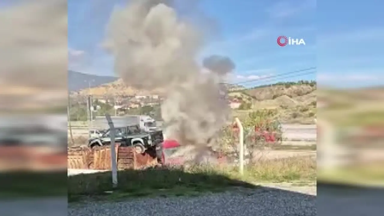 Kastamonu’da park halindeki tanker alev alev yandı