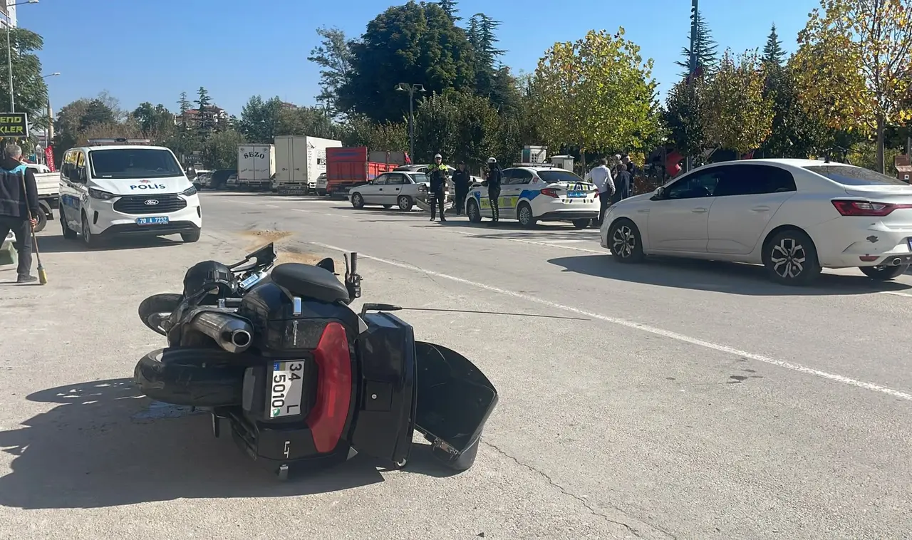 Karaman’da otomobille motosiklet çarpıştı: 1 yaralı