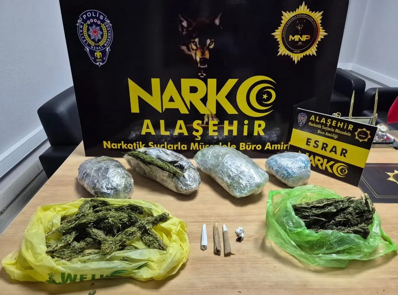 Alaşehir’de 1 kilo esrarla yakalanan şüpheli tutuklandı