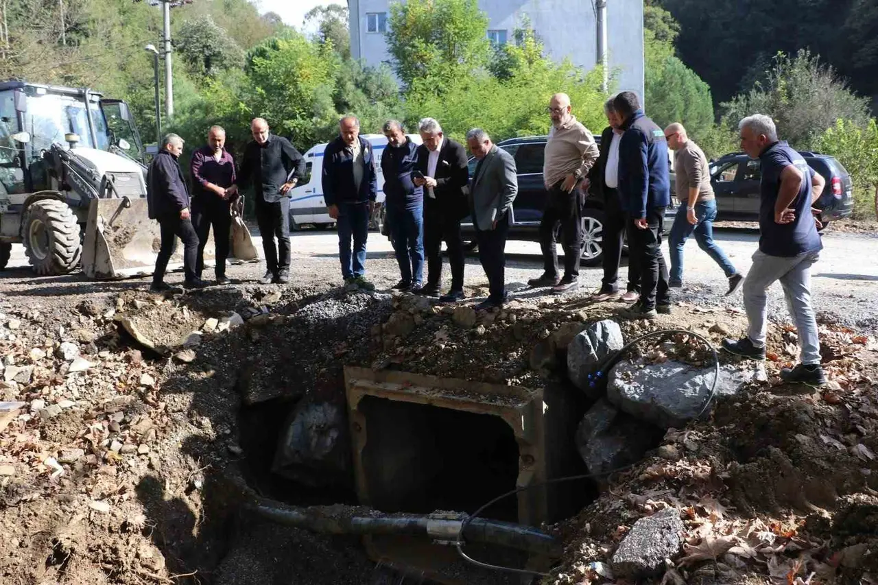 Cumayeri’nde içme suyu kaynağı ve isale hattında iyileştirme çalışmaları sürüyor