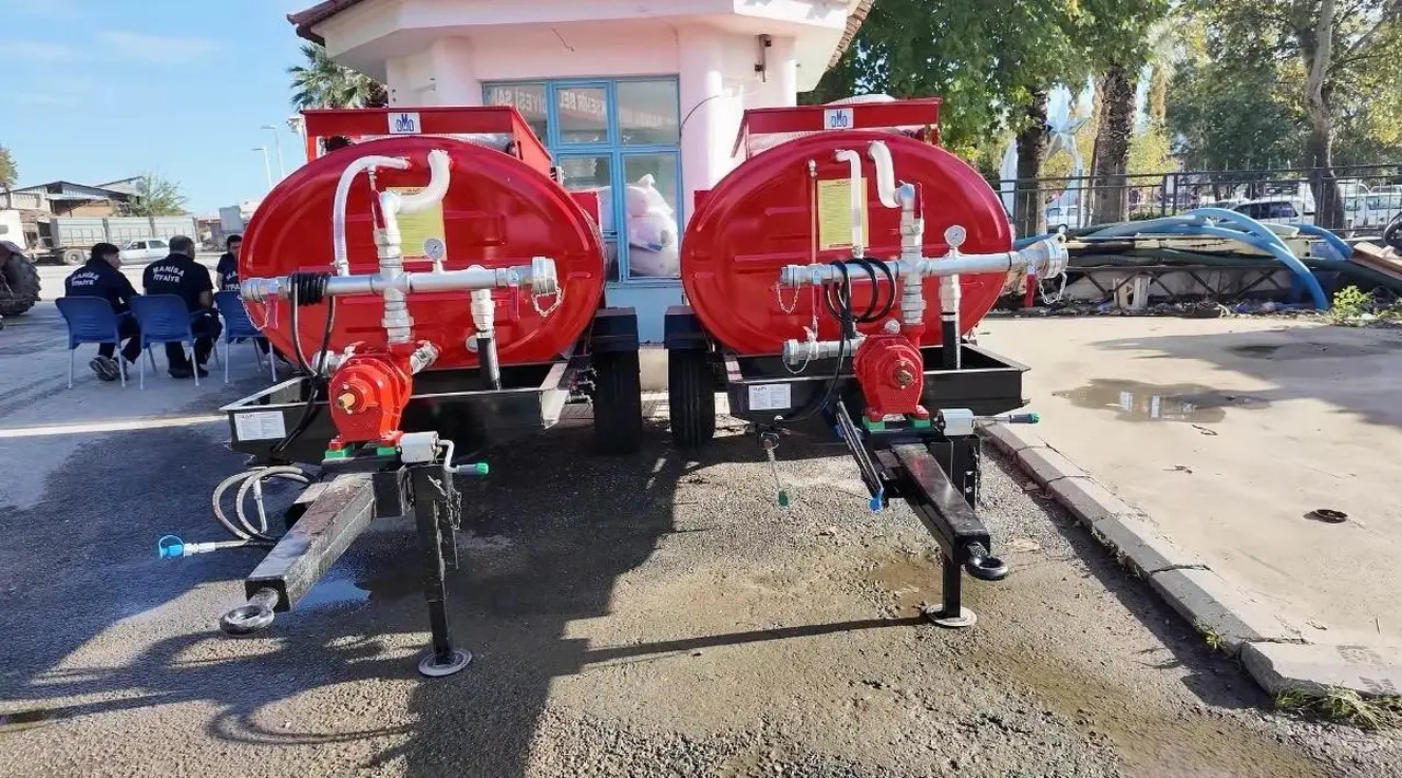 Sarıgöl’de iki mahalleye yangın tankeri desteği