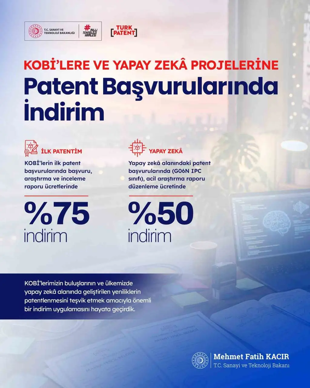 KOBİ’lere patent müjdesi: Yüzde 75 indirim geldi