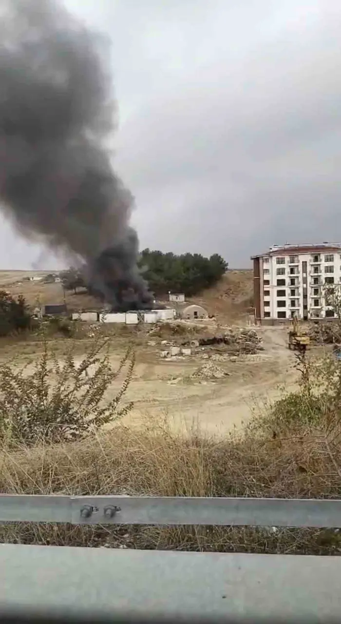 Edirne’de şantiyede yangın çıktı