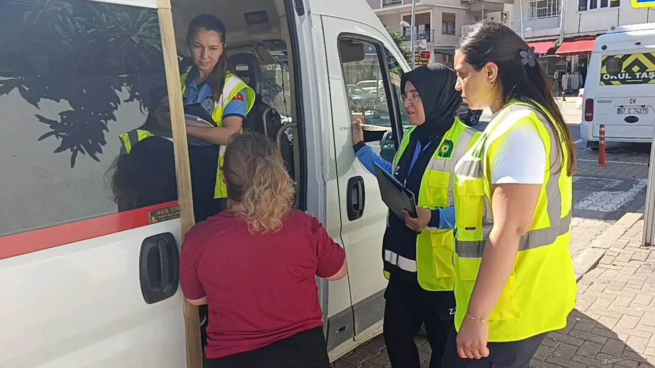 Manavgat’ta okul servislerine sıkı denetim