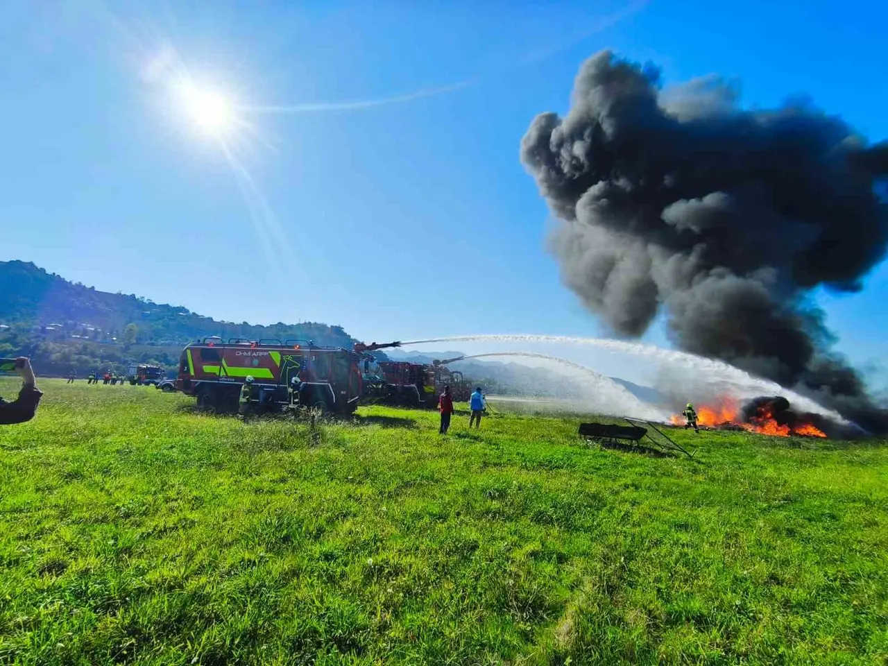 Ordu-Giresun Havalimanı’nda uçak kazası ve yangın tatbikatı