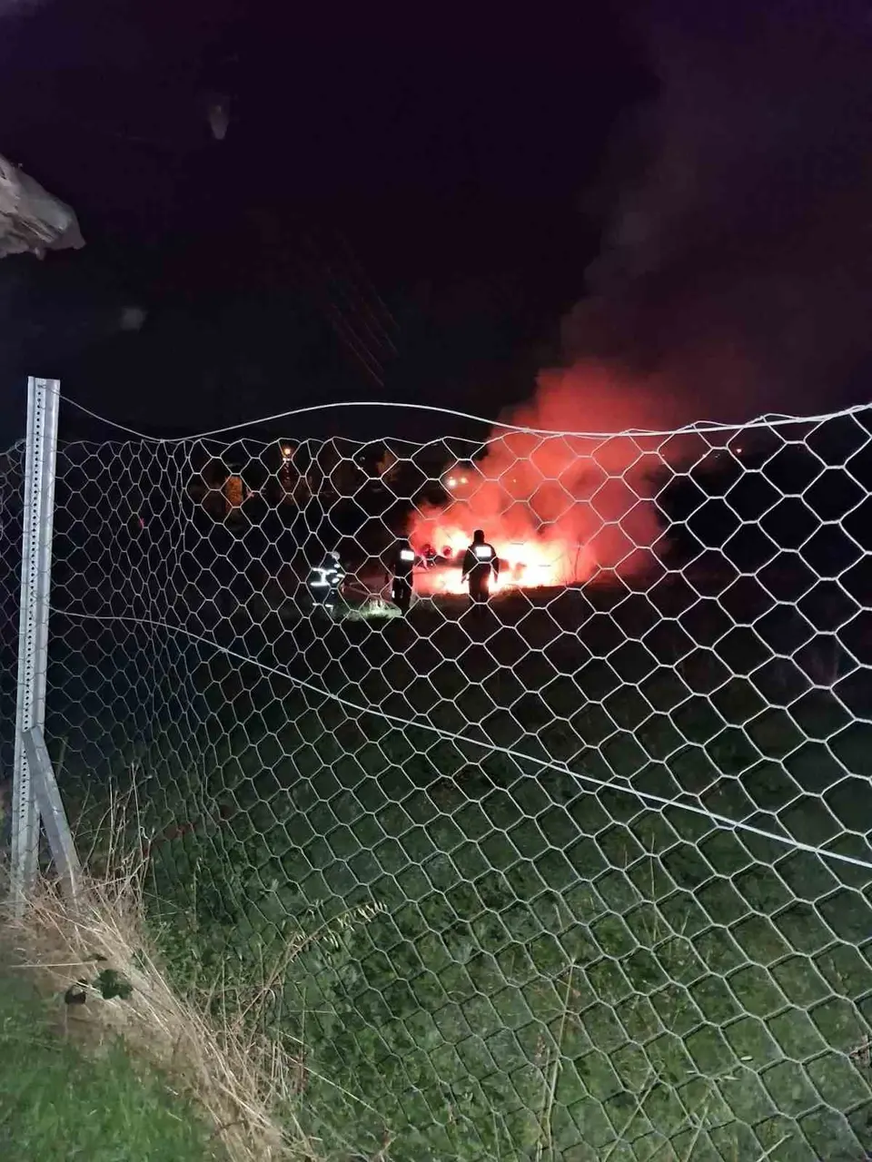 Amasya’da takla atan otomobil alev alev yandı, sürücü son anda kurtuldu