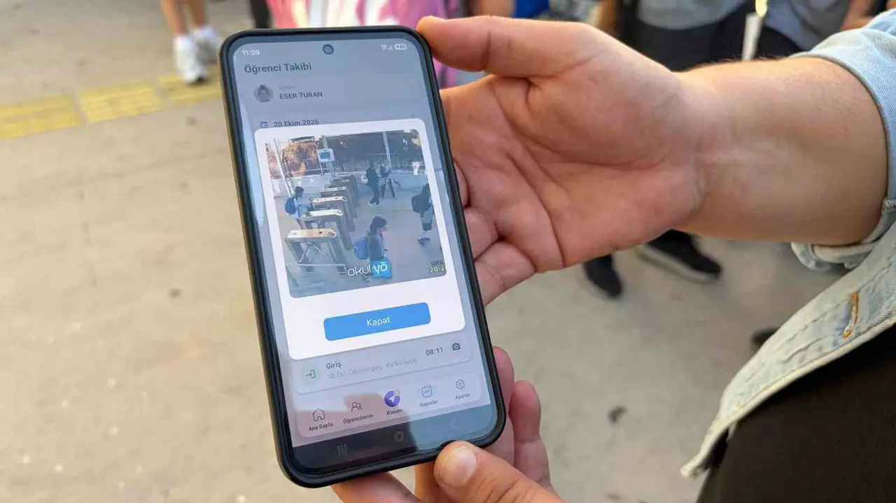 Kameralı turnike sistemiyle veliler çocuklarını anlık takip edebiliyor