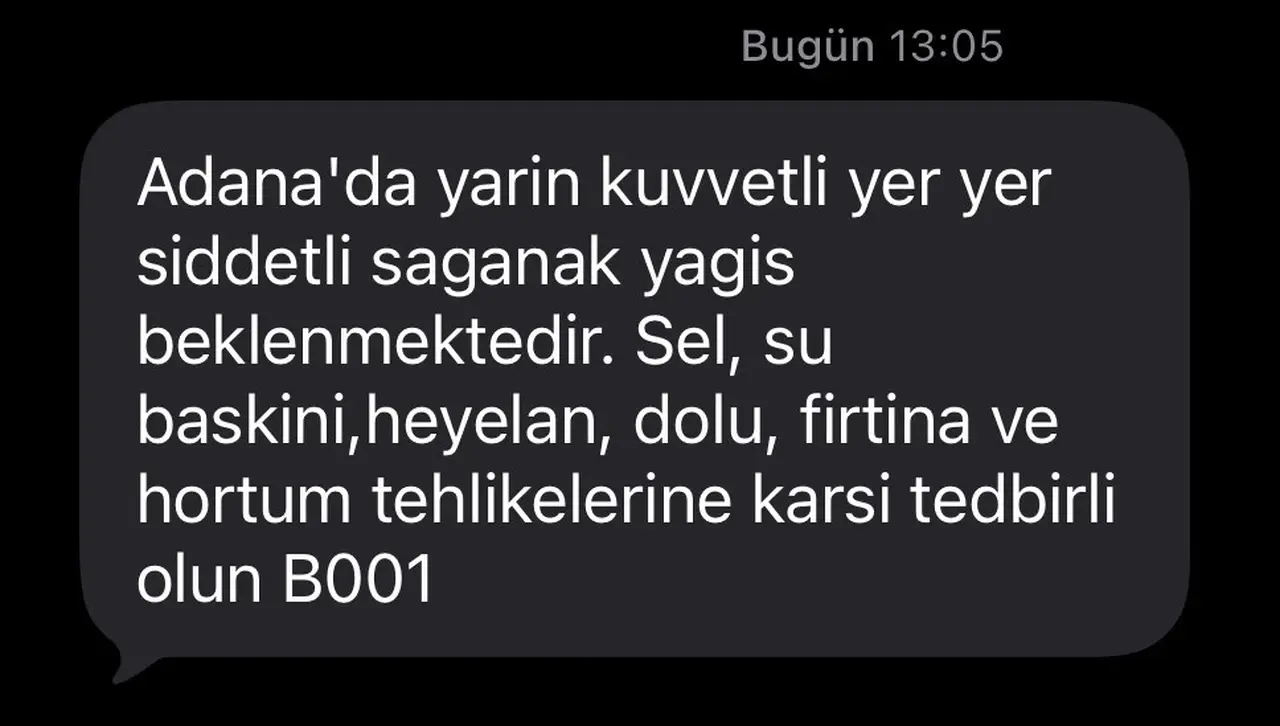 AFAD’dan Adana için uyarı