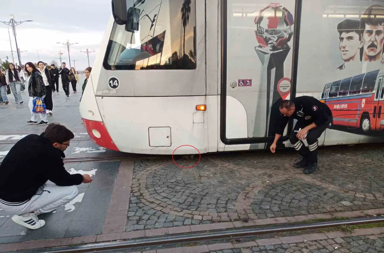 Samsun’da yürekleri ağza getiren anlar