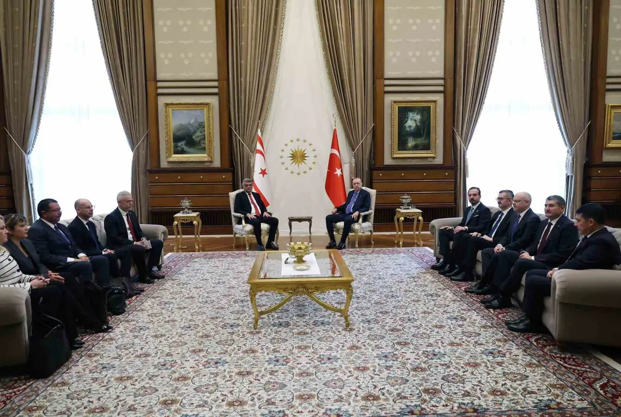 Cumhurbaşkanı Erdoğan, KKTC Cumhurbaşkanı Erhürman ile görüştü